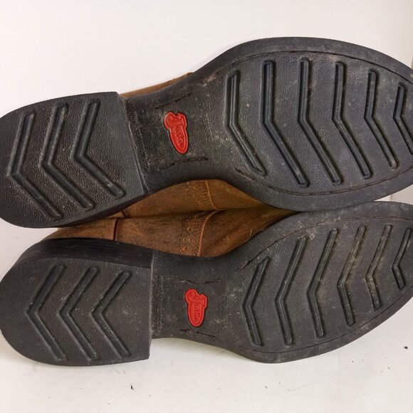 JUSTIN Men's 10.5EE "Buster Stampede" Round Toe Western Boots Brown Leather - Picture 14 of 15